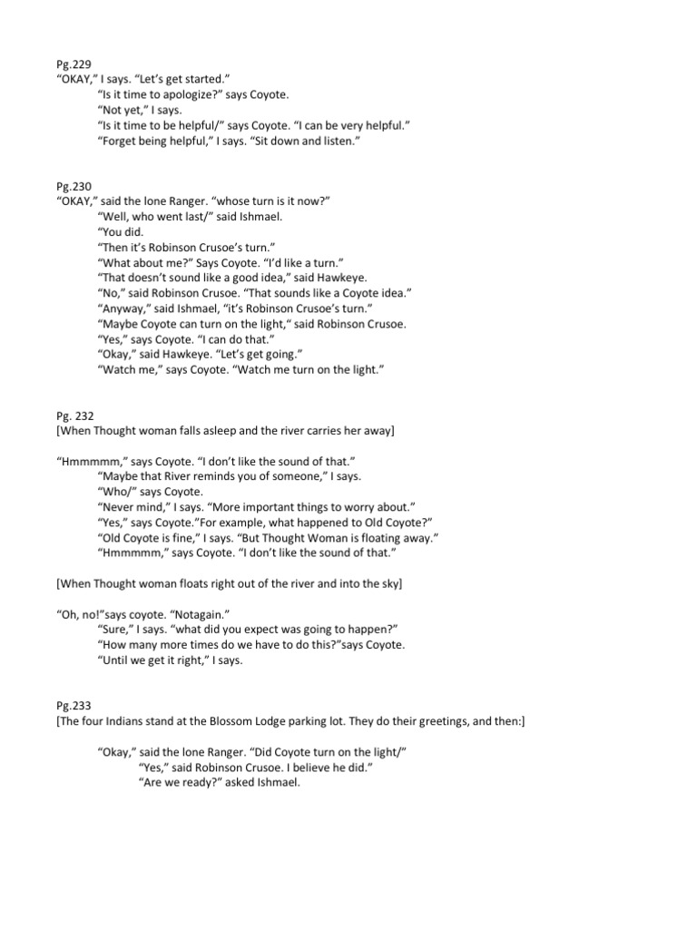 Green Grass Running Water Part 3 and 4 Coyote Excerpts PDF