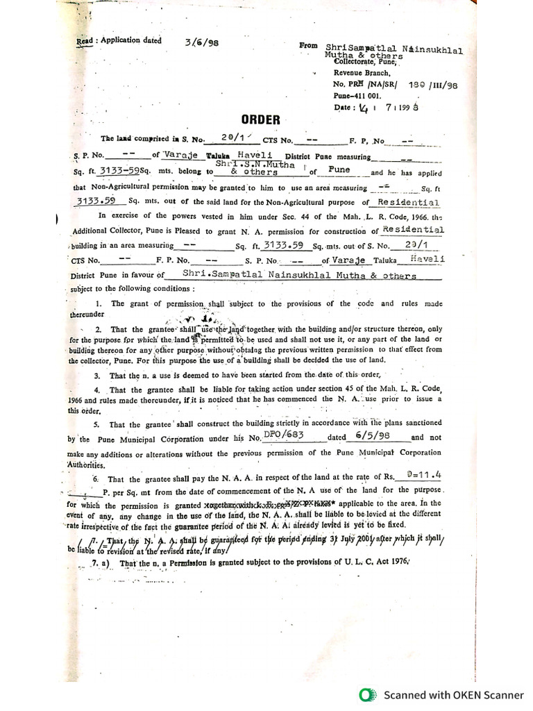 NA Order | PDF