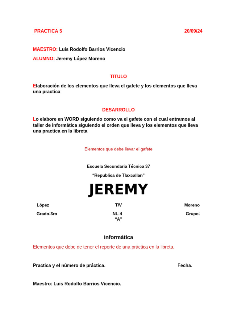 Practica 5 | PDF | Crecimiento personal y profesional
