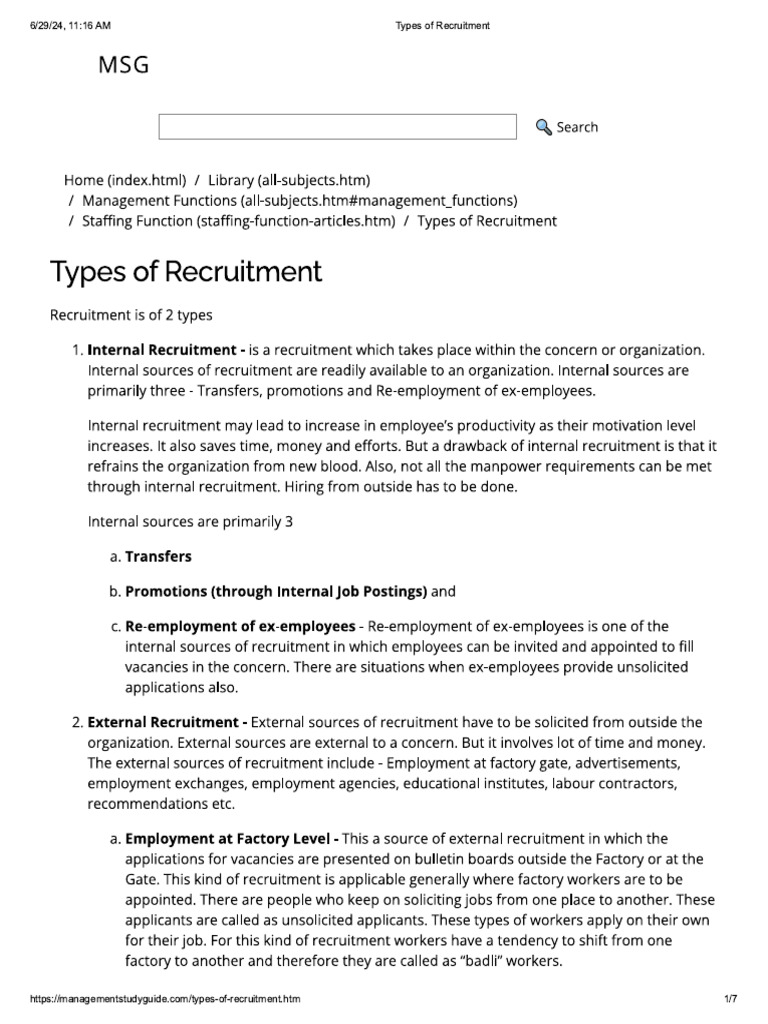 WHAT IS RECRUITMENT DEFINITION TYPES AND PRACTICES visual data 2