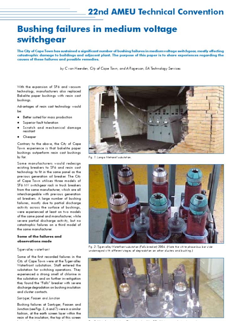 Bushing Failures in MV Switchgear | PDF | Insulator (Electricity ...