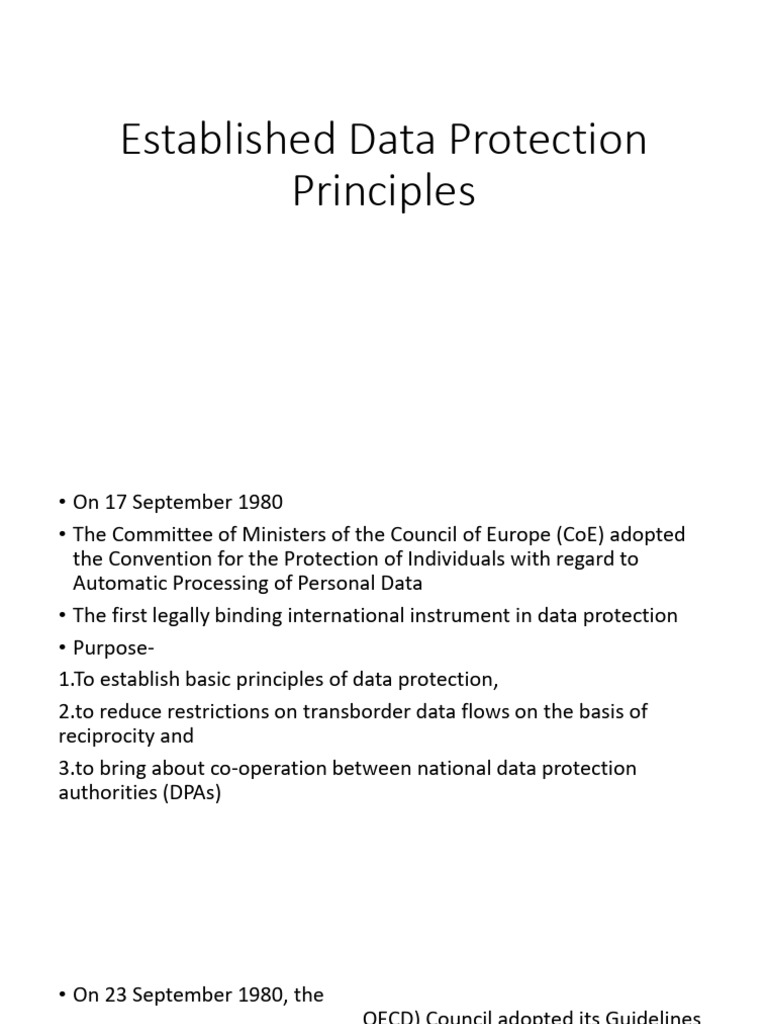 Key Data Protection Principles Explained | PDF | Information Security ...