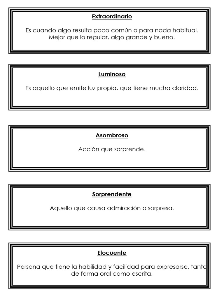 CONCEPTO DE LAS PALABRAS | PDF