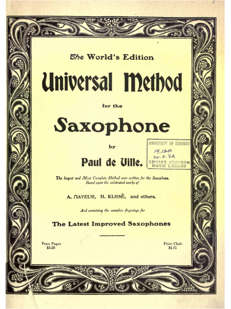 Metodo Sax Compendio Basico - Intermedio | PDF