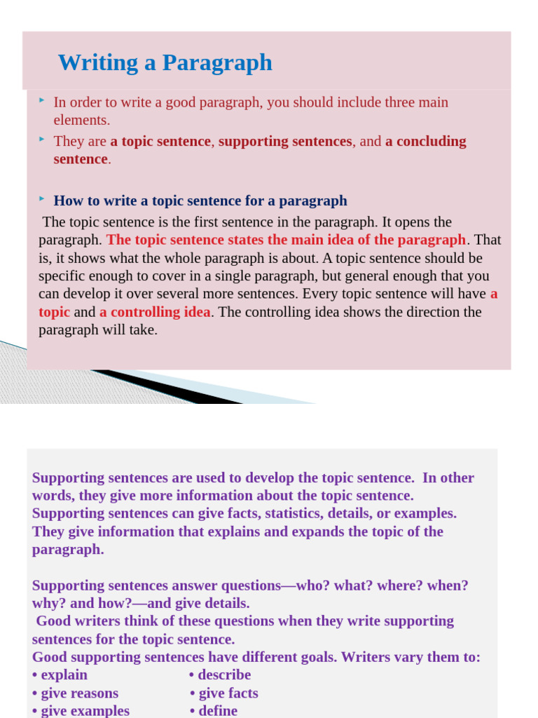 Writing A Paragraph | PDF | Paragraph | Cognition