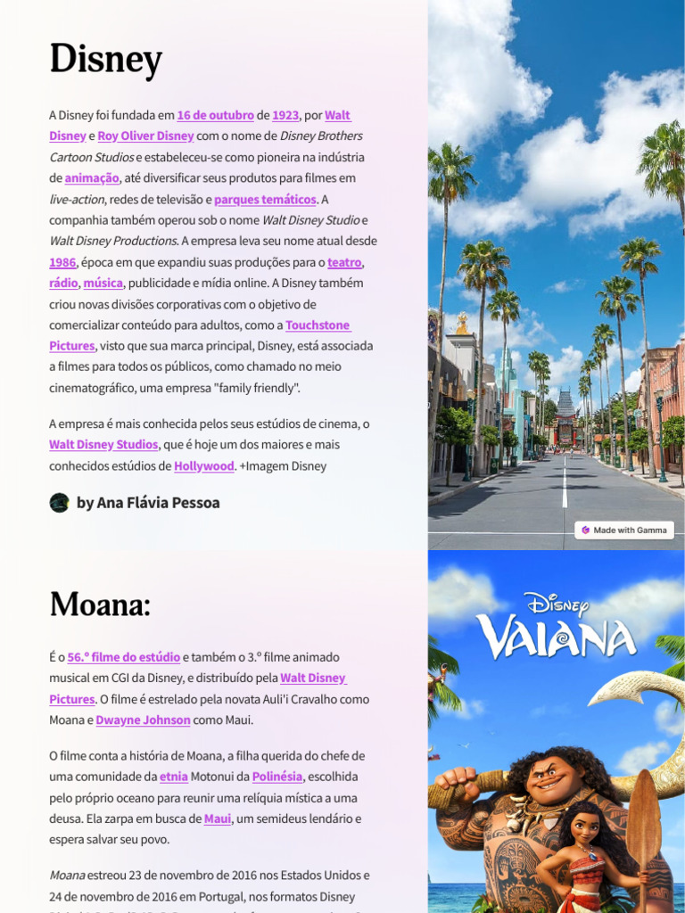 História e Filmes da Disney | PDF | The Walt Disney Company