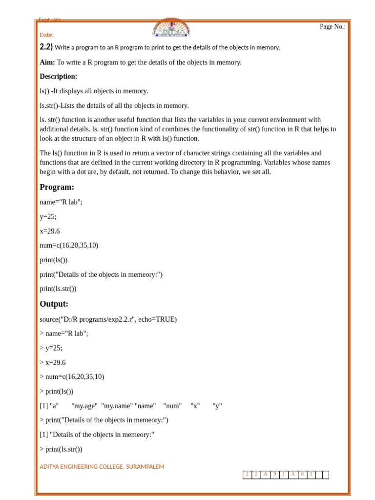 R Lab12 | PDF | Function (Mathematics) | Computer Science