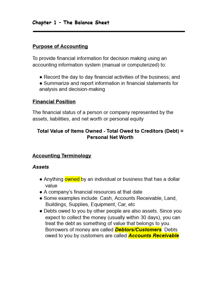 Understanding the Balance Sheet Basics | PDF | Equity (Finance ...