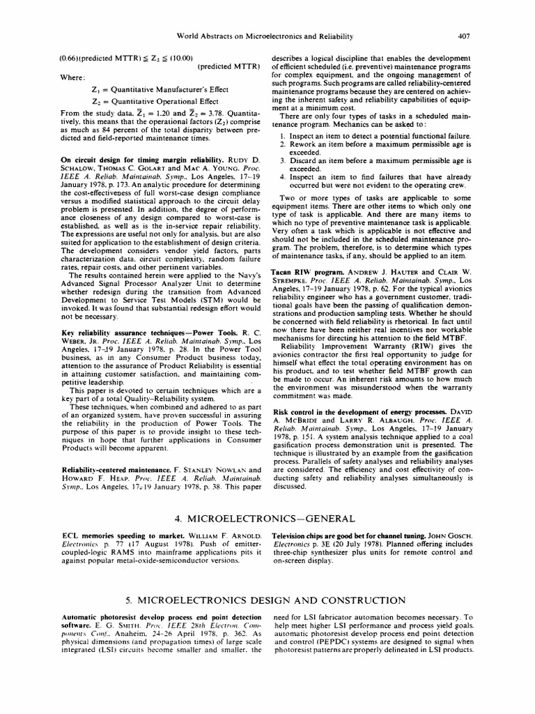 Microelectronics Reliability Insights | PDF | Business | Technology ...