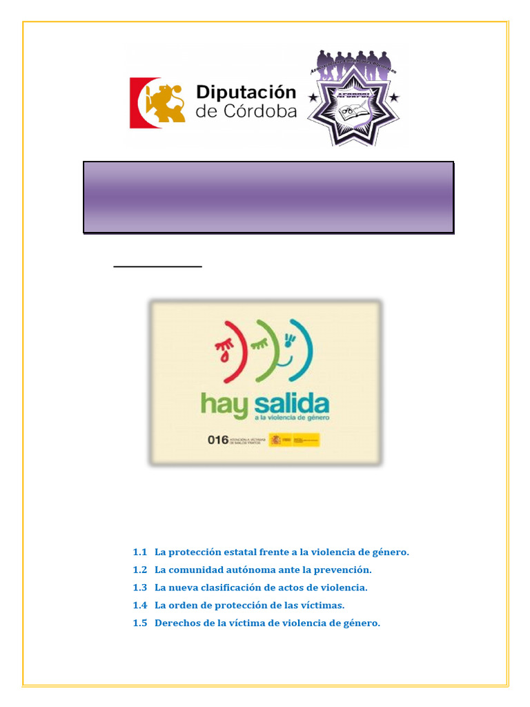 Unidad 1 Viogen | PDF | La violencia contra las mujeres | Violencia