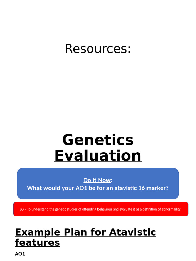 Lesson 3.5 - Genetics 2 | PDF | Nature Versus Nurture | Behavioural ...