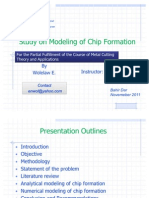Study On Modeling of Chip Formation