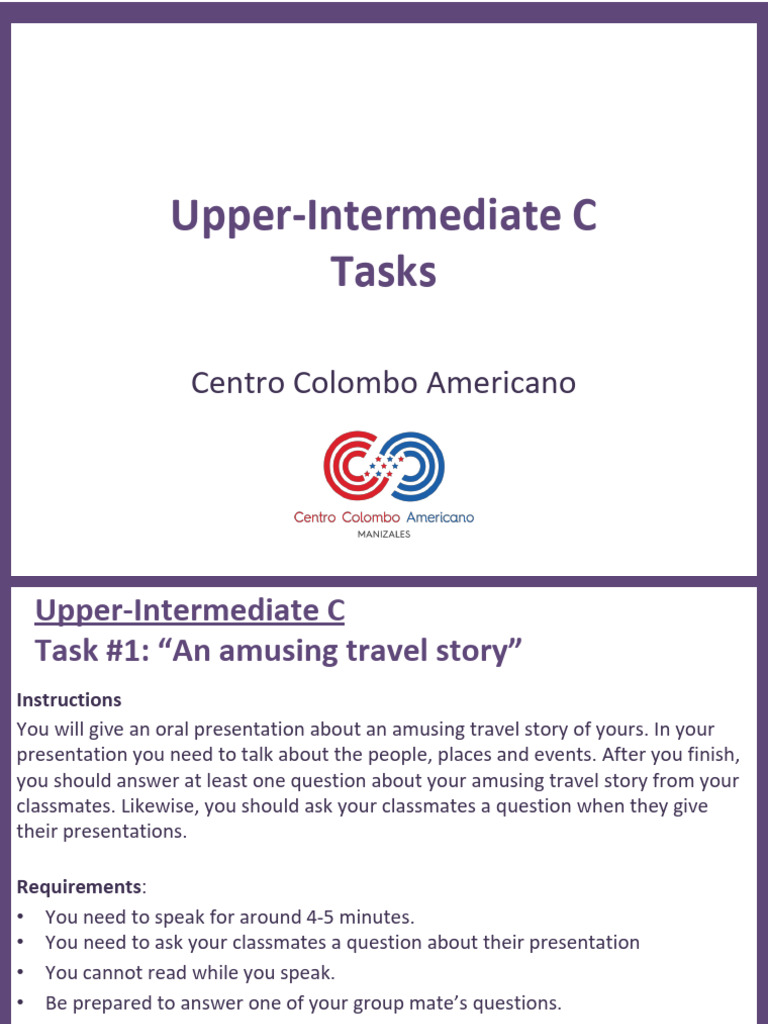 Upper-Intermediate Travel Tasks | PDF | Career & Growth