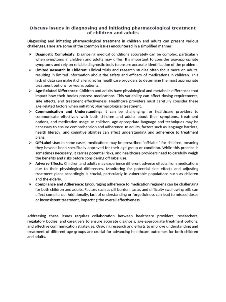 Challenges in Pharmacological Treatment | PDF | Medical Diagnosis ...