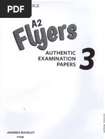 A2 Flyers 3 Answer Booklet Authentic Examination Papers