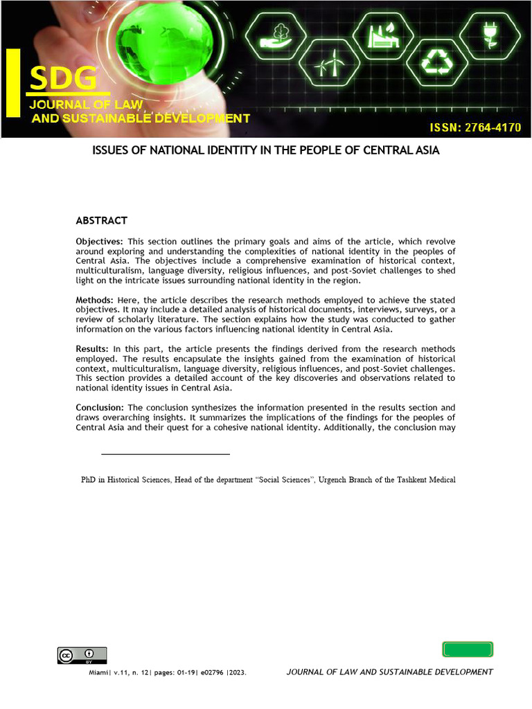 National Identity Issues in Central Asia | PDF | Central Asia | Tajikistan