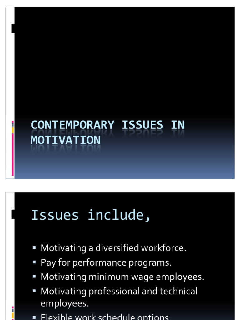 Current Motivation Issues | PDF
