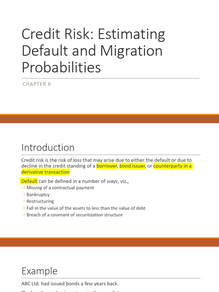 Estimating Credit Risk: Defaults & Probabilities | PDF | Credit Default ...