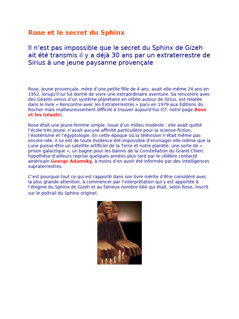 Rose et le secret du Sphinx | PDF | Zodiaque