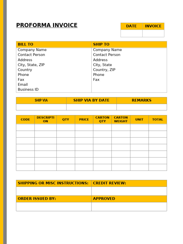 Pro Forma Invoice 38kjqxe 08-22-07 | PDF