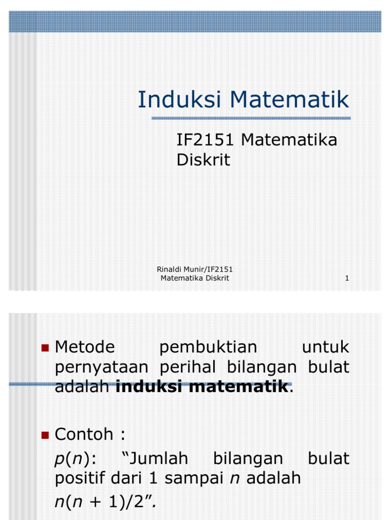 Contoh Soal Induksi Matematika Kuat Dan Pembahasannya Dapatkan Contoh