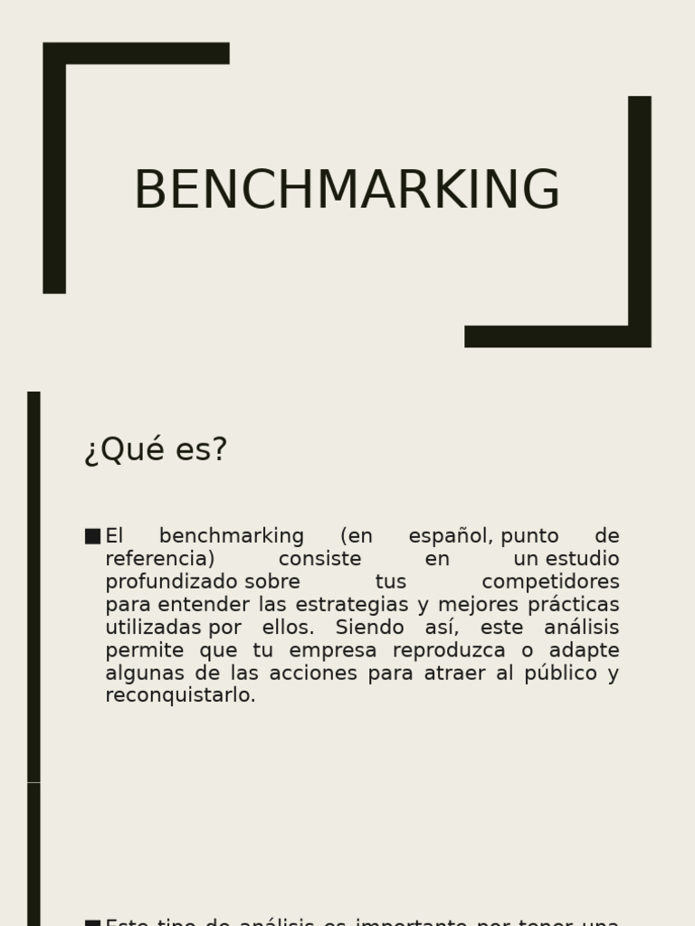 BENCHMARKING | PDF | Benchmarking | Business