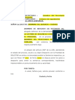 Formato de Solicitud Se Emita Sentencia Por Violencia Familiar