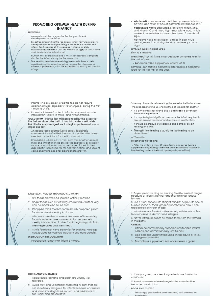 Infant Nutrition and Feeding Guidelines | PDF | Food Intolerance ...