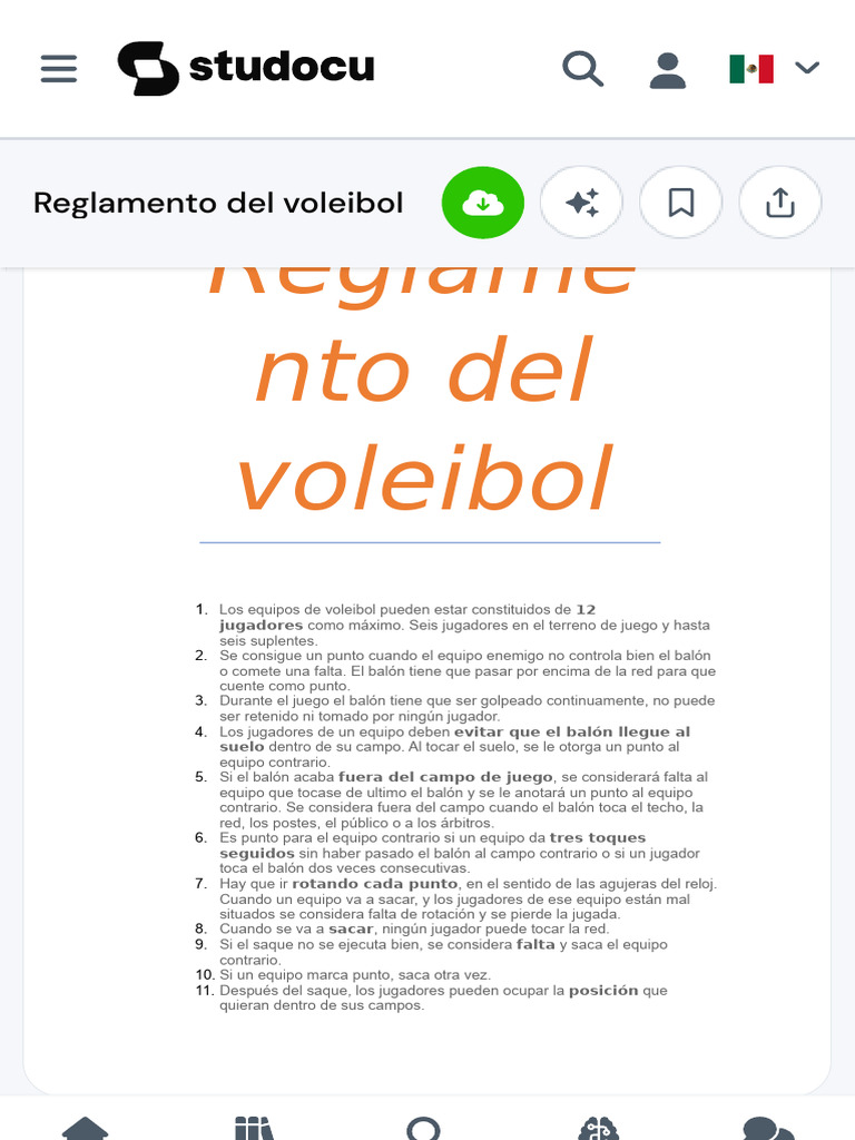 Reglamento Del Voleibol Reglame - 1730432645