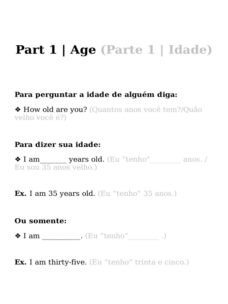 Módulo 01 Aula 02 Idade Nacionalidade E Ocupação Pdf Música