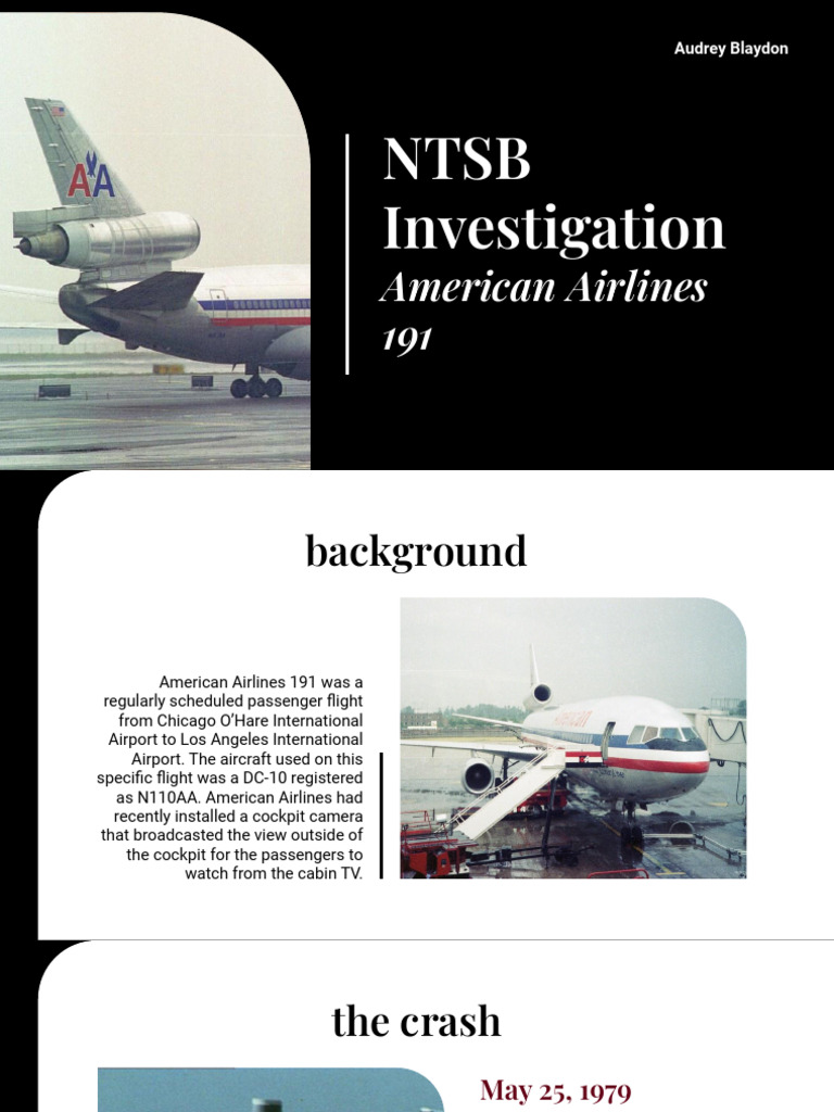 American Airlines Flight 191 Crash Report | PDF | Airliner Accidents ...