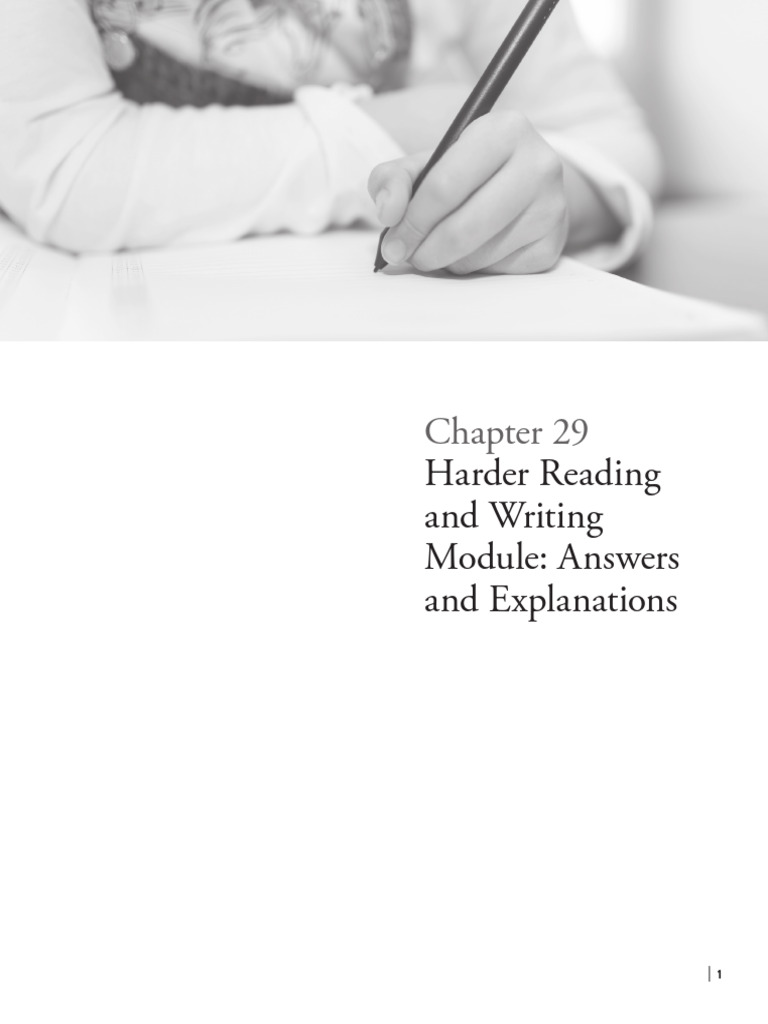 SAT Advanced 29 Harder Reading and Writing Module Answers and ...