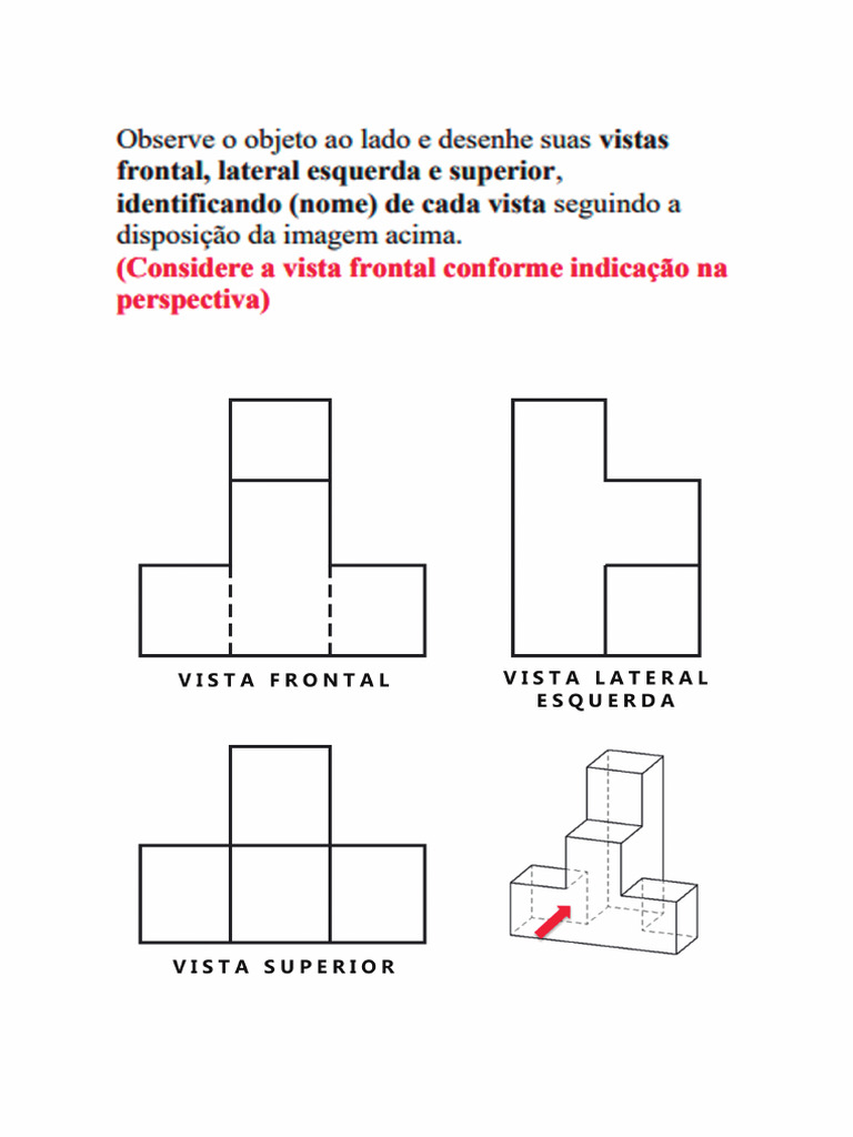 Atividade Avaliativa - Geometria Descritiva e Desenho Técnico | PDF