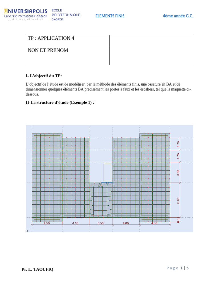 Modélisation BA par éléments finis TP 4 | PDF