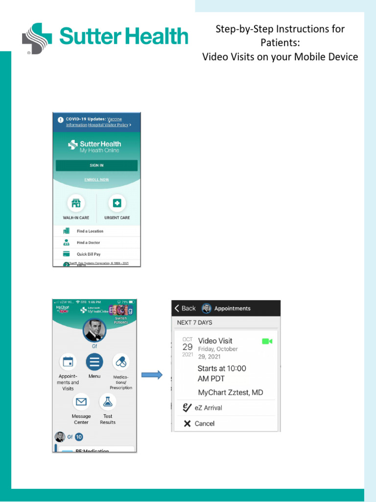 Mobile Video Visit Guide for Patients | PDF | Mobile Phones | Personal ...