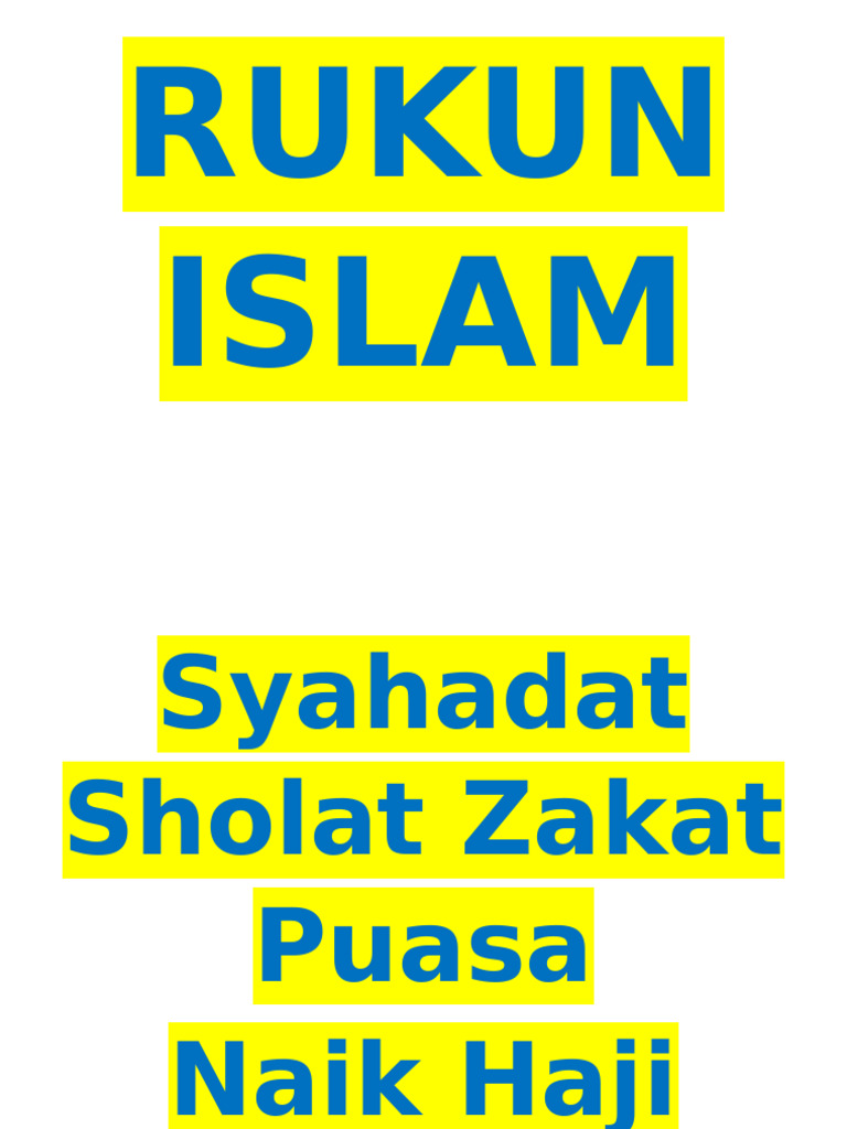 Rukun Islam Pdf