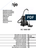 Manual de Utilizare Gorenje VC 1800 WF