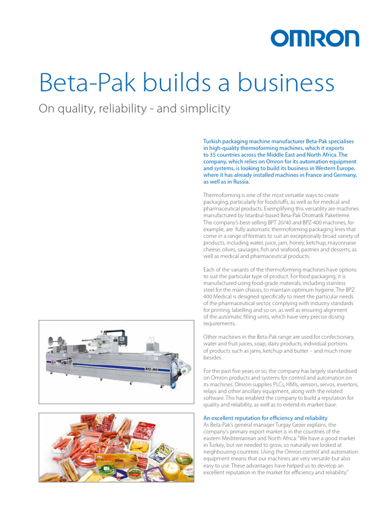 Beta-Pak Customer Reference en | PDF | User Interface | Programmable ...