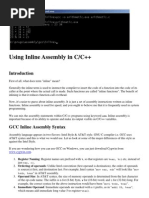 Using Inline Assembly in C