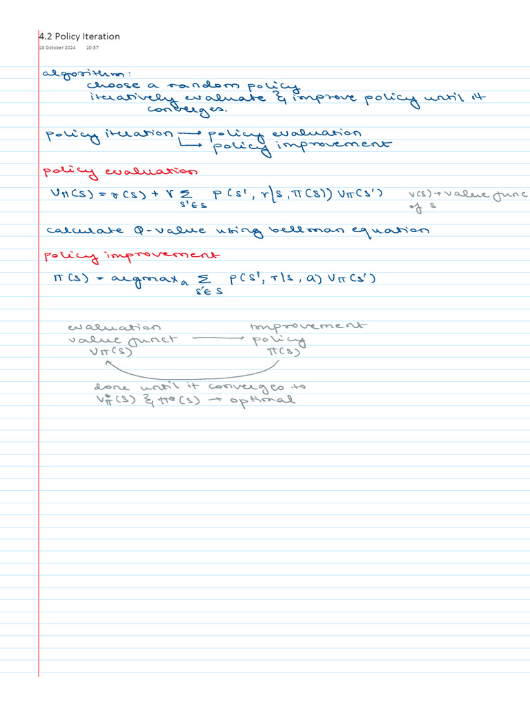 4.2 Policy Iteration | PDF