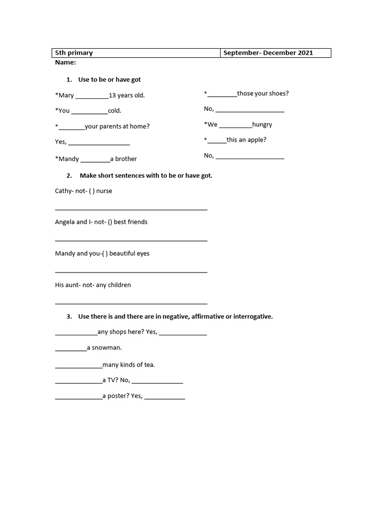 English Grammar Exercises for 5th Grade | PDF | Linguistic Morphology ...