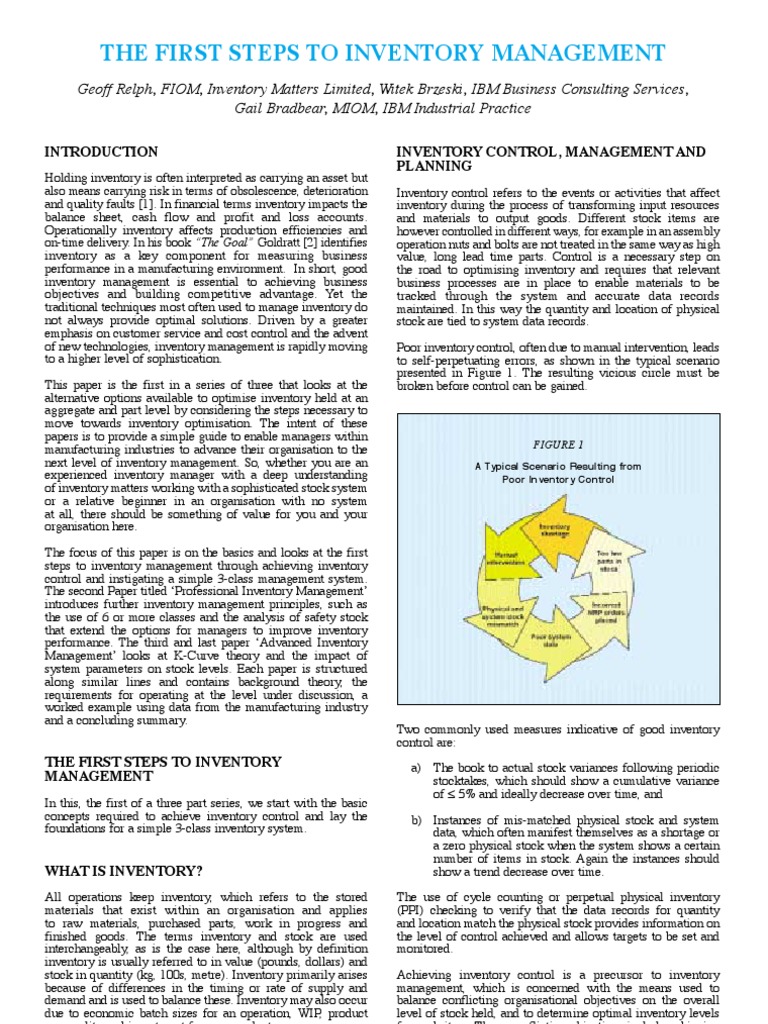 Inventory Management First Steps in Inventory Management | PDF