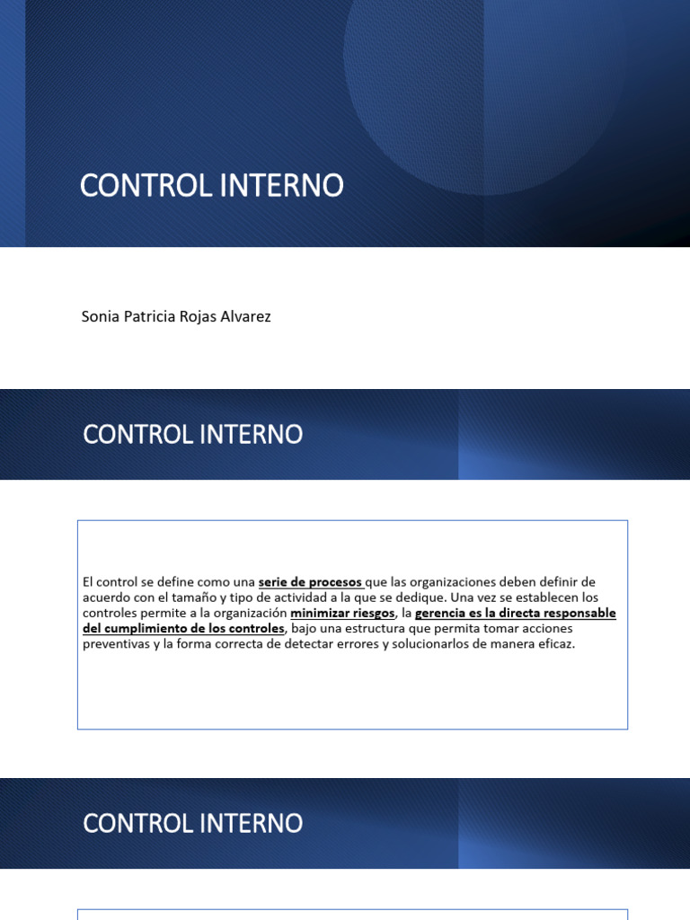 Control Interno-1 | PDF | Planificación | Contabilidad