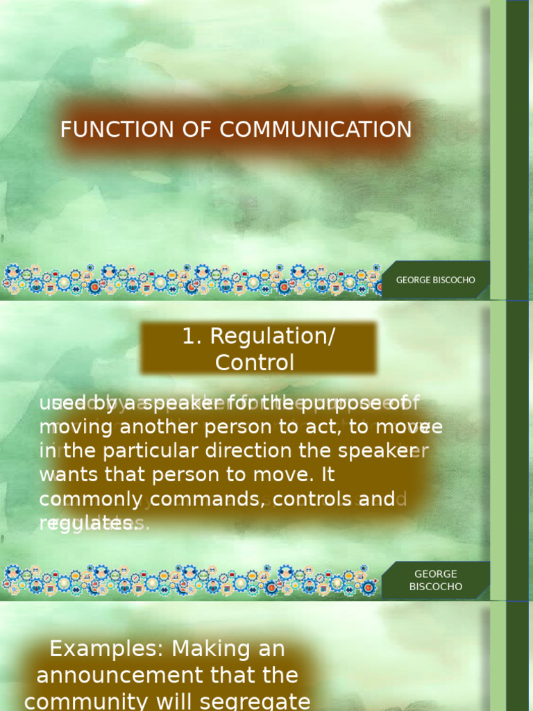 FUNCTION OF COMMUNICATION | PDF | Communication | Emotions