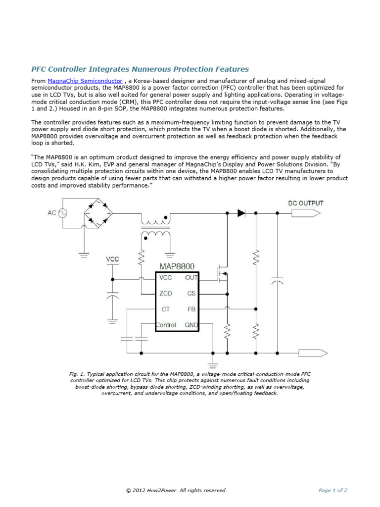 MAP8800 PFC Controller Overview | PDF