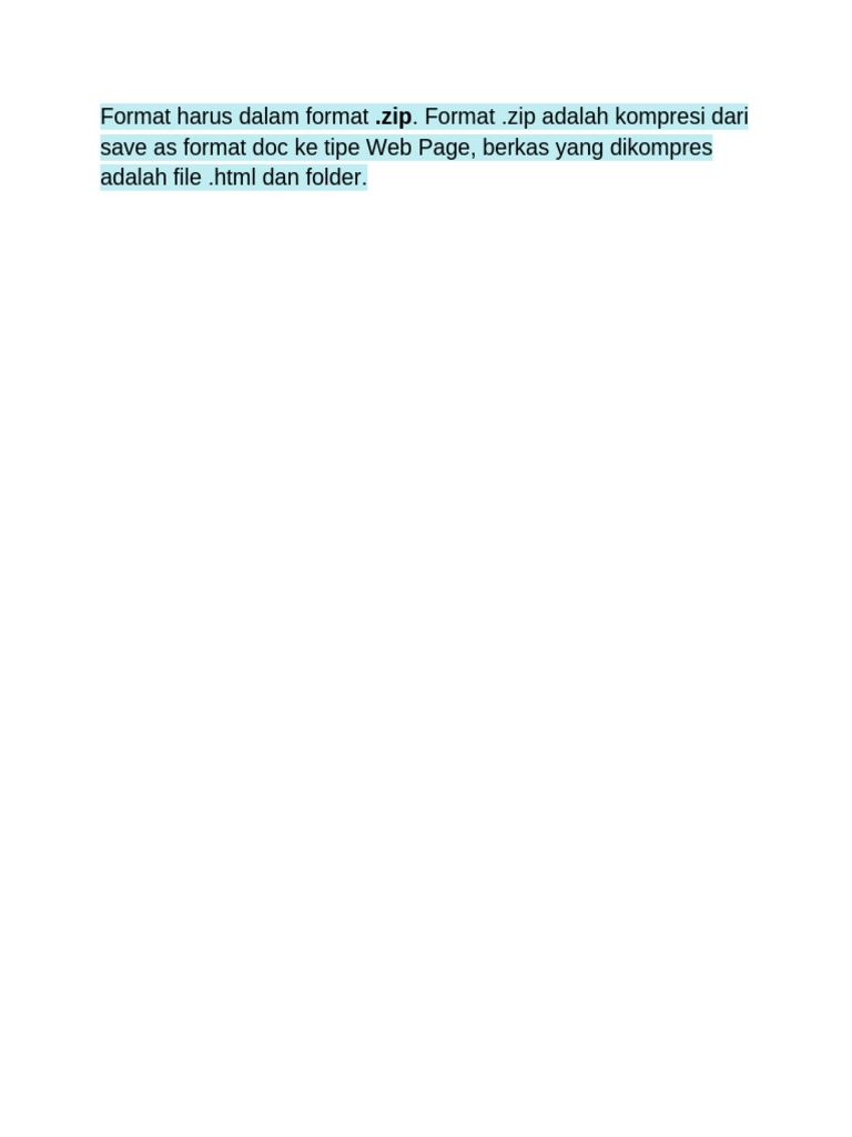 Format Harus Dalam Format | PDF