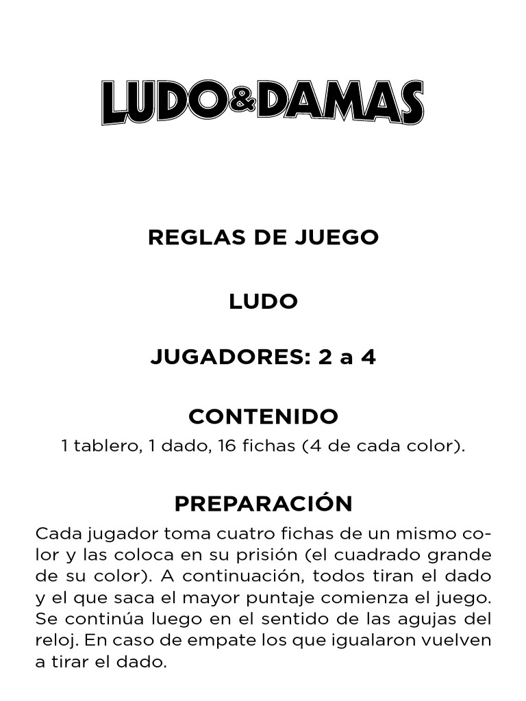 Clasicos 151-76 Ludo-Damas Instrucciones APPWEB v2021 | PDF | Ajedrez ...
