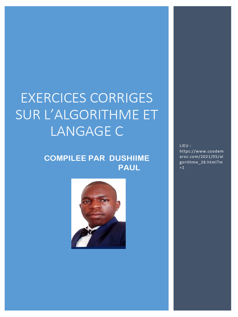 Exercices sur Algorithme et C | PDF | Entier relatif | Informatique