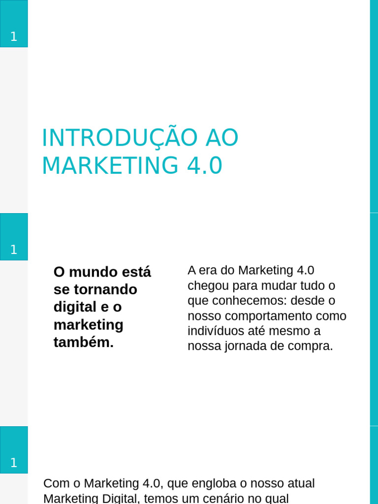01 - Introdução Ao Marketing 4.0 | PDF | Marketing | Marketing digital