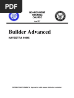 US Navy Course NAVEDTRA 14045 - Builder Advanced